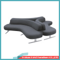 Modern Arc Fabric Velvet Fabric Reception Lounge Sofa